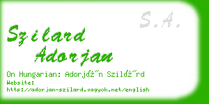 szilard adorjan business card